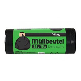 Deluxe worki 35L/15szt Mullbeute czarne LDPE (50) 058