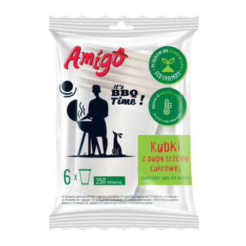 AGD AMIGO 1474 Kubki jednor.z trzciny cukrowej 6szt /40 8636 AGD AMIGO 1474 Kubki jednor.z trzciny cukrowej 6szt /40 8636
