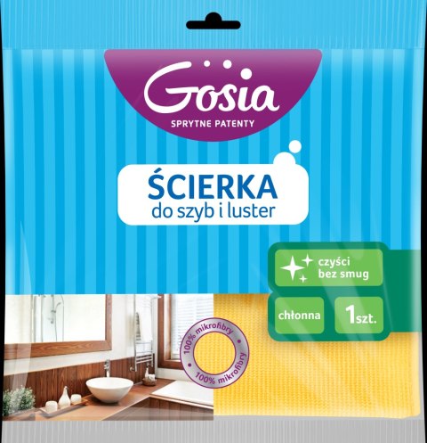 AGD GOSIA 4364 Ścierka mikrofibra do szyb i luster żółta/20 5019 AGD GOSIA 4364 Ścierka mikrofibra do szyb i luster żółta/20 5019