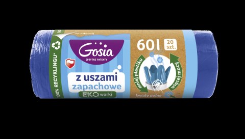 AGD GOSIA 6313 Worki na śm.LH 60l/20szt.z uszami LH zapach/12 7619 AGD GOSIA 6313 Worki na śm.LH 60l/20szt.z uszami LH zapach/12 7619