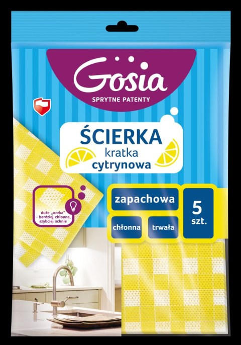 AGD GOSIA 8022 Ścierka cytrynowa kratka 350x480 a 5szt./20 AGD GOSIA 8022 Ścierka cytrynowa kratka 350x480 a 5szt./20