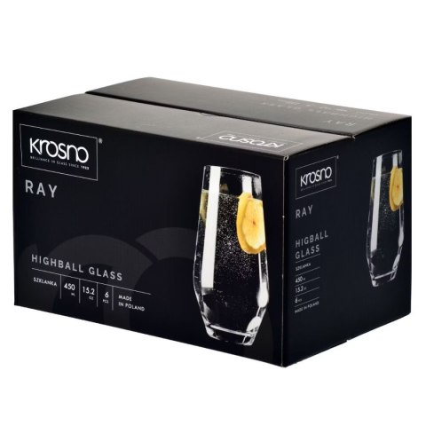AGD Krosno - C864 Kpl.6szkl.450ml.do napojów RAY AGD Krosno - C864 Kpl.6szkl.450ml.do napojów RAY