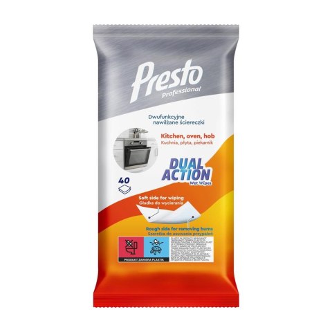 AGD PRESTO Ściereczki gosp.40szt.do kuchni,płyt i piekarników DUAL ACTION/18 4926 12125316 III 2026 AGD PRESTO Ściereczki gosp.40szt.do kuchni,płyt i piekarników DUAL ACTION/18 4926 12125316 III 2026
