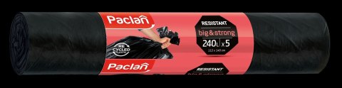 AGD Paclan 32461 Worki na śm.BIG$STRONG 240l a5szt.czar./21 134751 AGD Paclan 32461 Worki na śm.BIG$STRONG 240l a5szt.czar./21 134751
