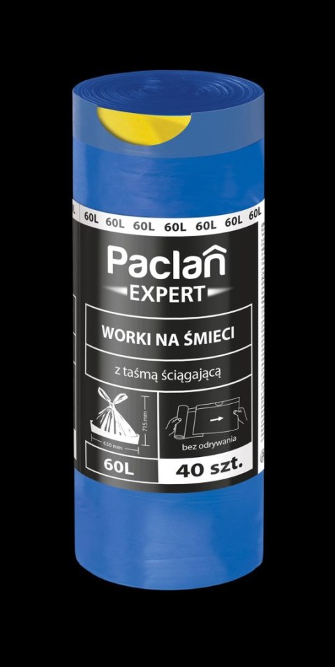 AGD Paclan 37831 Worki na śm.EXPERT 60l a 40szt DS z taśmą 137830 AGD Paclan 37831 Worki na śm.EXPERT 60l a 40szt DS z taśmą 137830