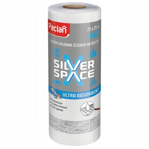 AGD Paclan 38951 Ścierki na rolce 40szt. 25x25 SILVER SPACE/10 138895 AGD Paclan 38951 Ścierki na rolce 40szt. 25x25 SILVER SPACE/10 138895