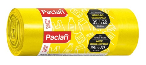 AGD Paclan 39309 Worki na śm.do segreg. 35l 20szt. żółte FT/30 139300 AGD Paclan 39309 Worki na śm.do segreg. 35l 20szt. żółte FT/30 139300