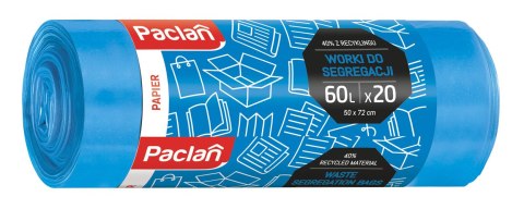 AGD Paclan 39347 Worki na śm.do segreg.60l 20szt.niebieskie FT/30 139340 AGD Paclan 39347 Worki na śm.do segreg.60l 20szt.niebieskie FT/30 139340
