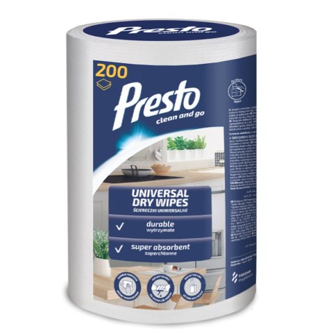 AGD WYP.PRESTO Ściereczki uniw.suche na rolce 200szt./9 5350 AGD WYP.PRESTO Ściereczki uniw.suche na rolce 200szt./9 5350