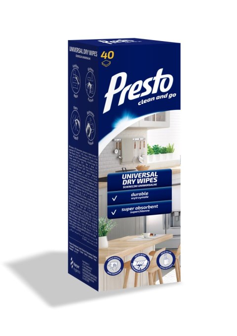 AGD WYP.PRESTO Ściereczki uniw.suche na rolce 40szt./12 4070 AGD WYP.PRESTO Ściereczki uniw.suche na rolce 40szt./12 4070