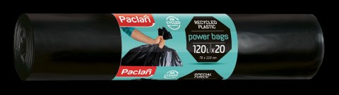 AGD WYPRZ.Paclan 40293 Worki na śm.POWER BAGS 120l 20szt.czar./5 wycof. AGD WYPRZ.Paclan 40293 Worki na śm.POWER BAGS 120l 20szt.czar./5 wycof.