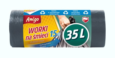 AGD AMIGO 3251 Worki na śm.35l. 15szt./24 8253 AGD AMIGO 3251 Worki na śm.35l. 15szt./24 8253