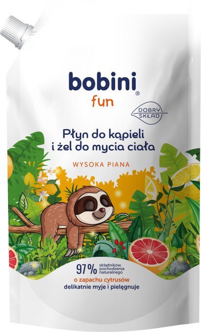 BOBINI FUN Płyn do Kąp.Żel cytrus wys.piana ref 500ml /12 403 BOBINI FUN Płyn do Kąp.Żel cytrus wys.piana ref 500ml /12 403