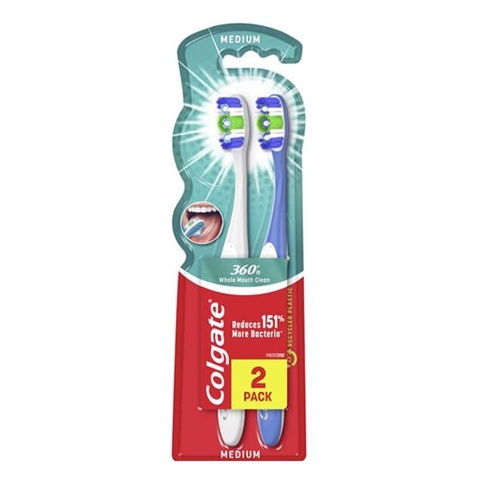 COLGATE szczoteczka 360 Deep Clean średnia Duopack