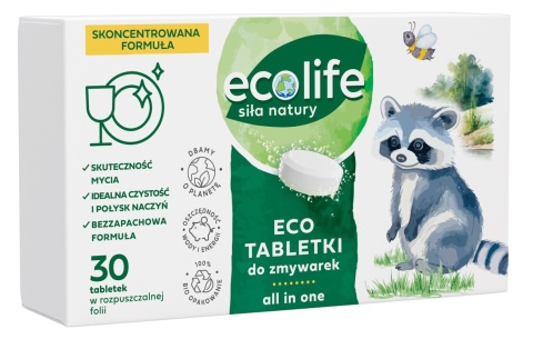 Ecolife all in one Tabletki do zmywarek 30szt /6