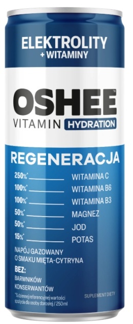 OSHEE Vitamin Hydration Recovery elektrolity mięta - cytryna 250 ml