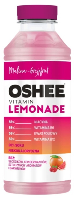 OSHEE Vitamin Lemonade malina - grejpfrut 555 ml
