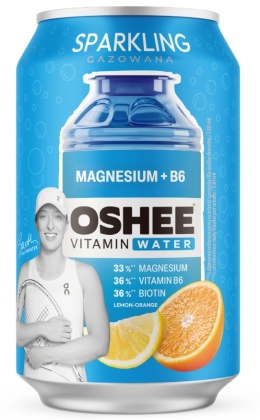 OSHEE Vitamin Water Sparkling MAGNEZ + B6 cytryna pomarańcza 330 ml