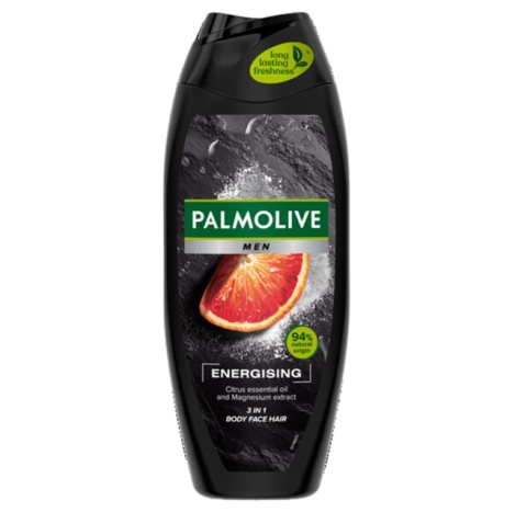 Palmolive Men Energising 3w1 Energetyzujący Żel pod Prysznic do Twarzy, Ciała i Włosów 500ml